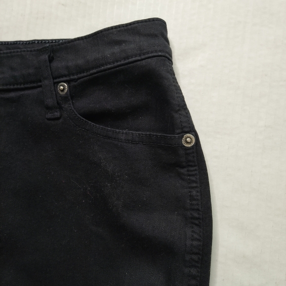 Second Yoga Black Denim Stretch Skirt Sz 29 Y2K Minimalist Made in Canada Jean - Picture 10 of 13